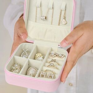 Mini Pink Jewelry Travel Box